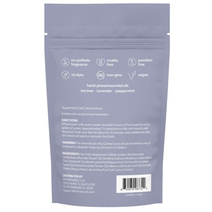 Soothing Tea Tree Oil Foot Soak with Stem Cell and Epsom Salt, 16 oz by M3