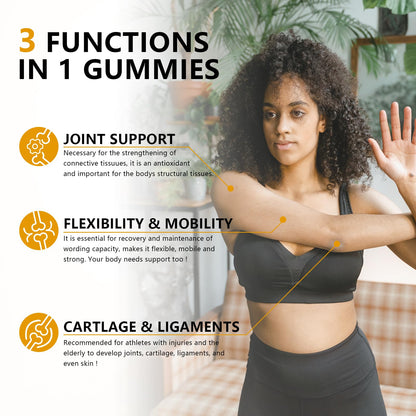 Sugar Free Glucosamine Chondroitin Gummies, Extra Strength 1500mg Glucosamine