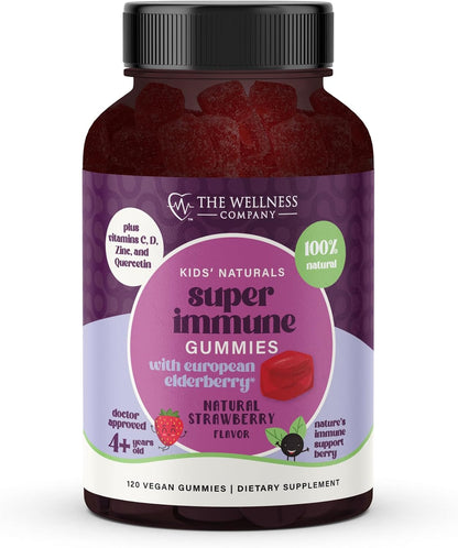 Super Immune Elderberry Gummies, Zinc & Vitamin C, Non-GMO, 60ct