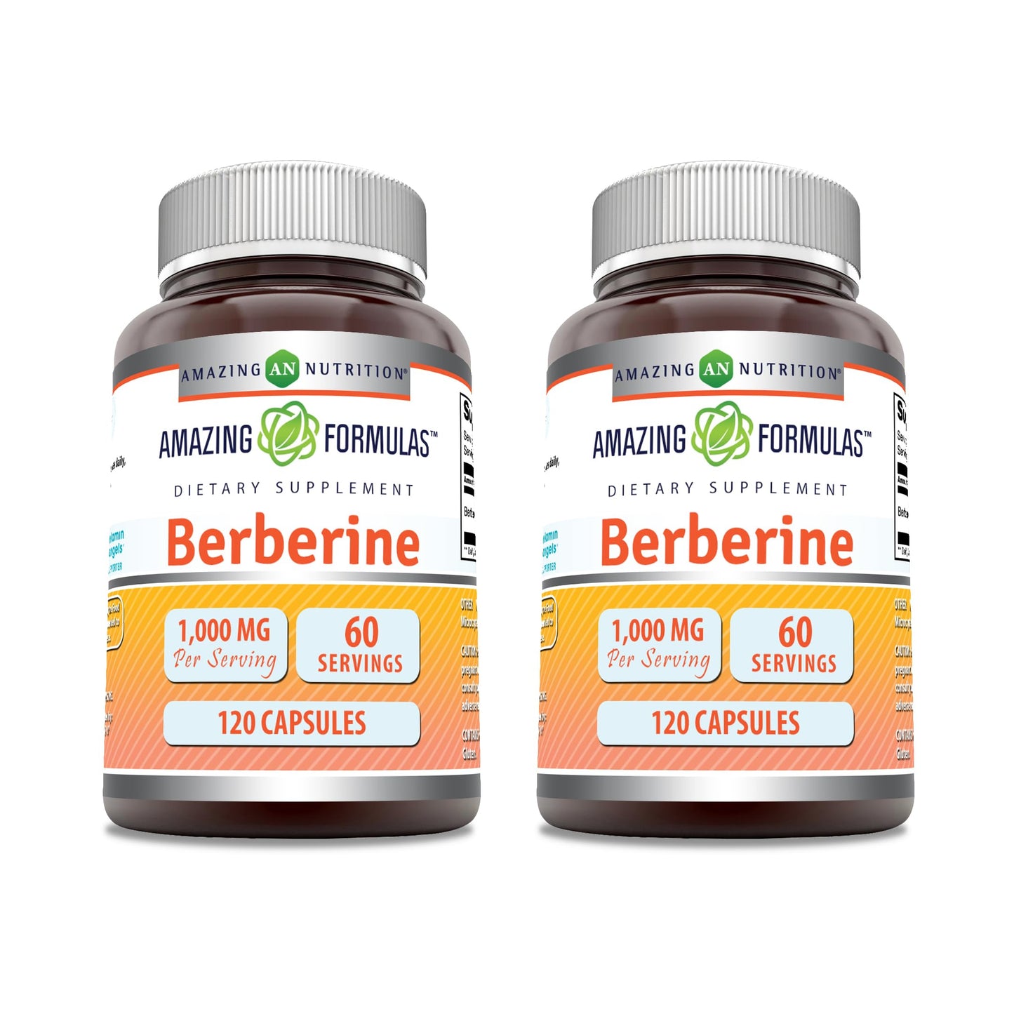 Amazing Formulas Berberine 1000mg Per Serving Capsules Supplement | Non GMO | Gluten Free | Made in USA (360 Count)