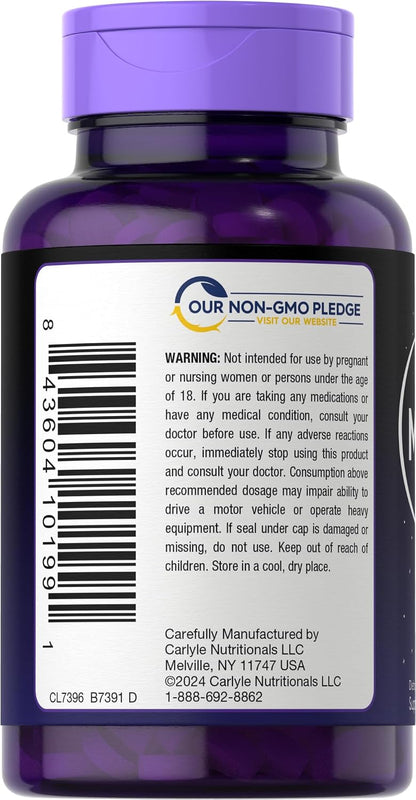 Carlyle Melatonin 12 mg Fast Dissolve 300 Tablets | Drug Free | Natural Berry Flavor | Vegetarian, Non-GMO, Gluten Free