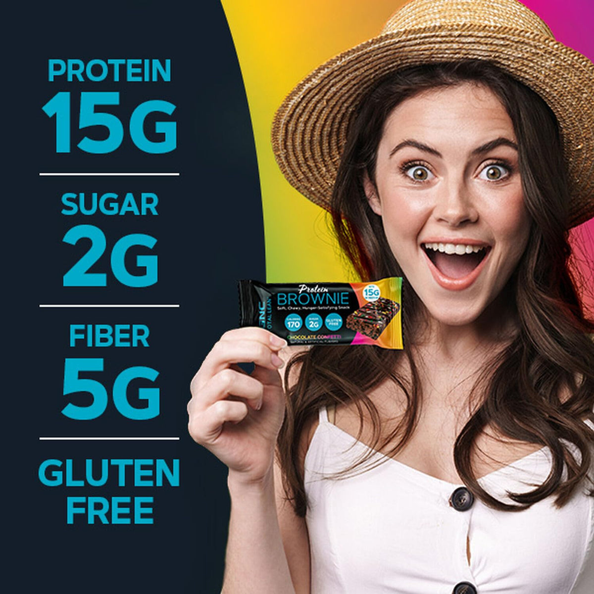 GNC Total Lean Protein Brownie - Chocolate Confetti (12 Brownies)