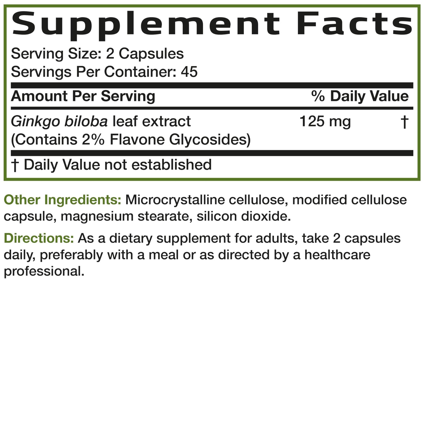Bronson Ginkgo Biloba Extra Strength Brain & Memory Support 120 Capsules | Vegetarian, Non-GMO, Gluten Free, Soy Free, Memory, Cognitive & Brain Health Support
