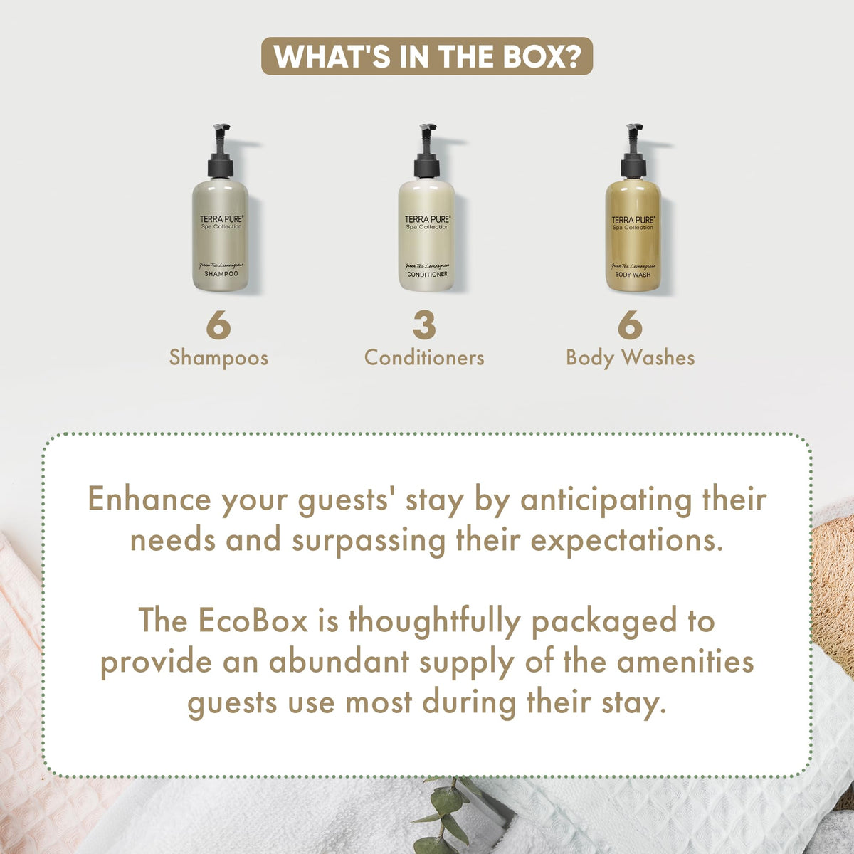 Terra Pure 1-Shoppe | Spa Collection 15 Piece Ecobox All-In-Kit | Green Tea Lemongrass