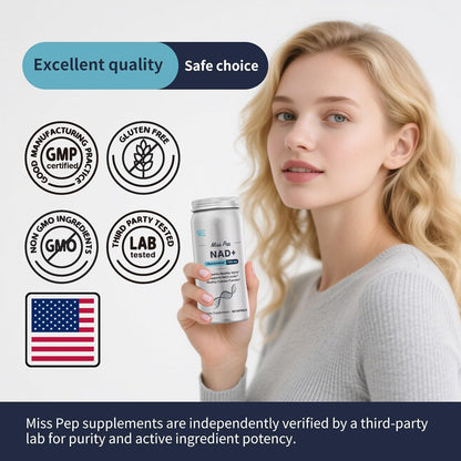 NAD Supplement for Men,Liposomal NAD+ NMN Alternative Supports Cell Health, Slows Aging, Helps Focus, and Promotes NAD+ Production - 60 Capsule