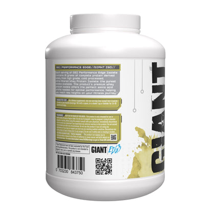 Giant Edge Series 100% Whey Protein Isolate - 25g Pure Whey Isolate - Zero Sugar, Zero
