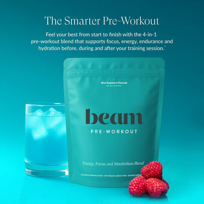 BEAM Creatine Monohydrate + Pre Workout Bundle – Strength, Endurance & Muscle Recovery Stack – Clean Energy & Hydration Support, Third-Party Tested for Peak Training Performance