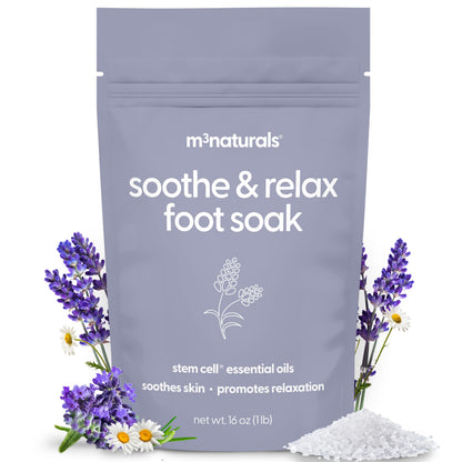 Soothing Tea Tree Oil Foot Soak with Stem Cell and Epsom Salt, 16 oz by M3