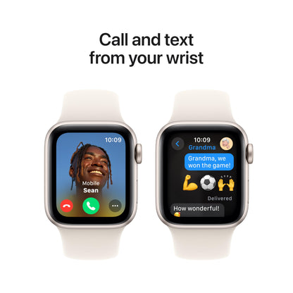 Apple Watch SE (2nd Gen) [GPS 40mm] Smartwatch with Starlight Aluminum Case with Starlight Sport Band S/M. Fitness and Sleep Trackers, Crash Detection, Heart Rate Monitor, Retina Display