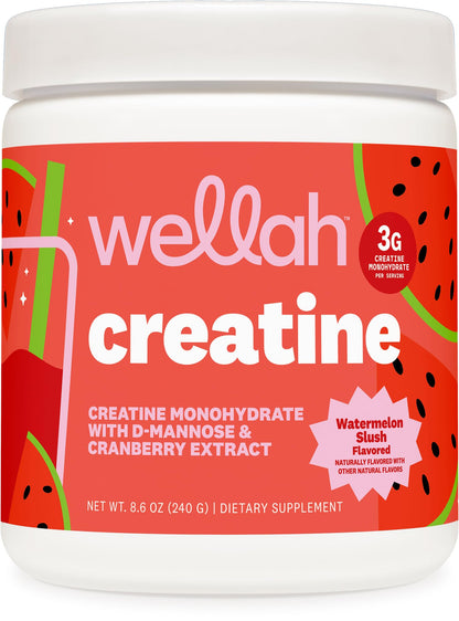 Wellah Creatine for Women - Creatine Monohydrate with Dandelion & Cranberry Extract (50 Servings, Strawberry Lemonade) | Creatine Monohydrate with Dandelion & Cranberry Extract