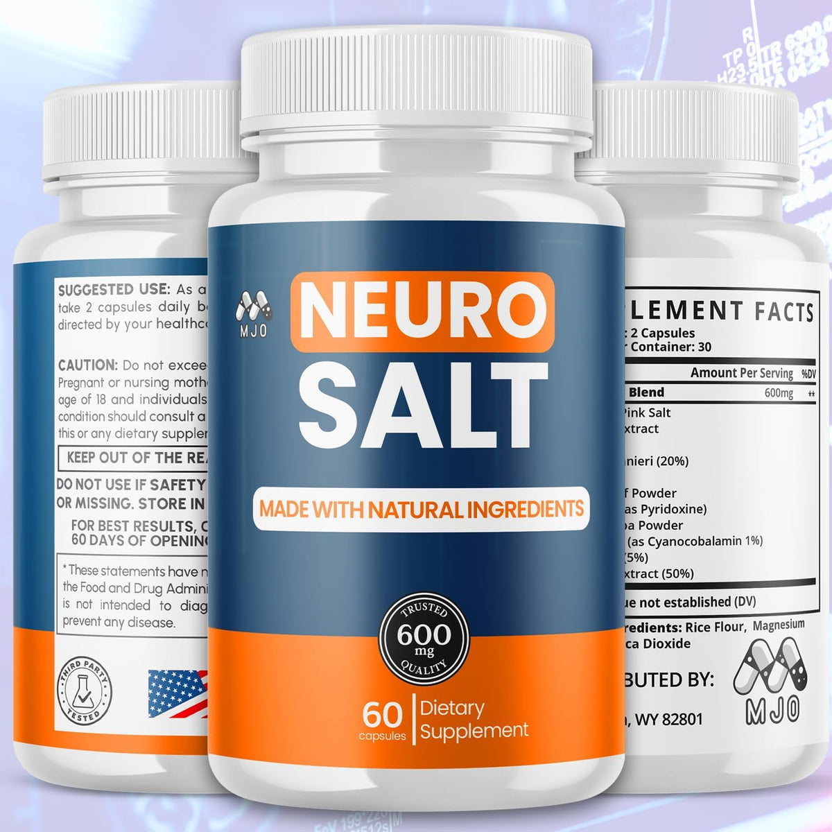 (2 Pack) Neuro Salt Capsules, Official Neuro Salt Supplement (120 Capsules)