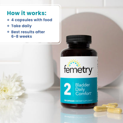 LifeSeasons Femetry Bladder Acid Control - Support for Interstitial Cystitis - Reduce Urine Acidity in The Bladder - Eases Flares Caused by Eating or Drinking Acidic Foods - 60 Tablets