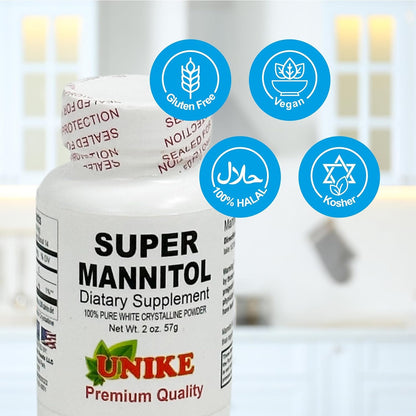 Unike Nutra Mannitol Powder - Mannitol Sweetener, Sugar Substitute, Mannitol Supplement, Natural & Gluten Free, 4g per Servings, Premium Mannitol Powder, 1kg (2.2 lbs) (Pack of 1)