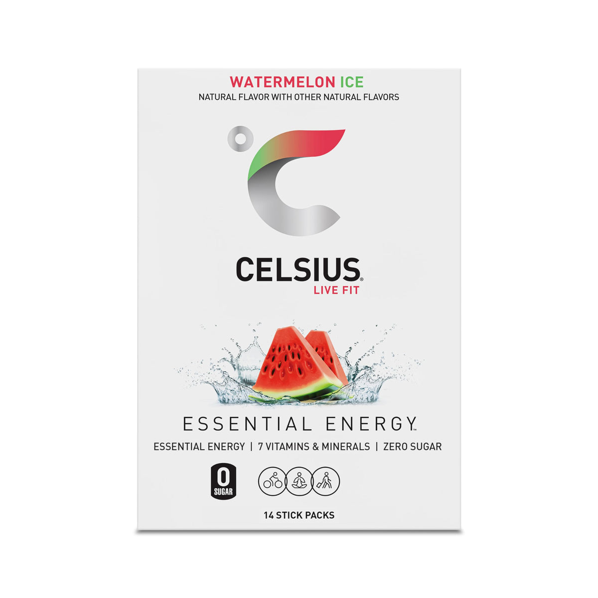 CELSIUS On-The-Go Powder Stick Packs, Zero Sugar (14 Sticks per Pack)