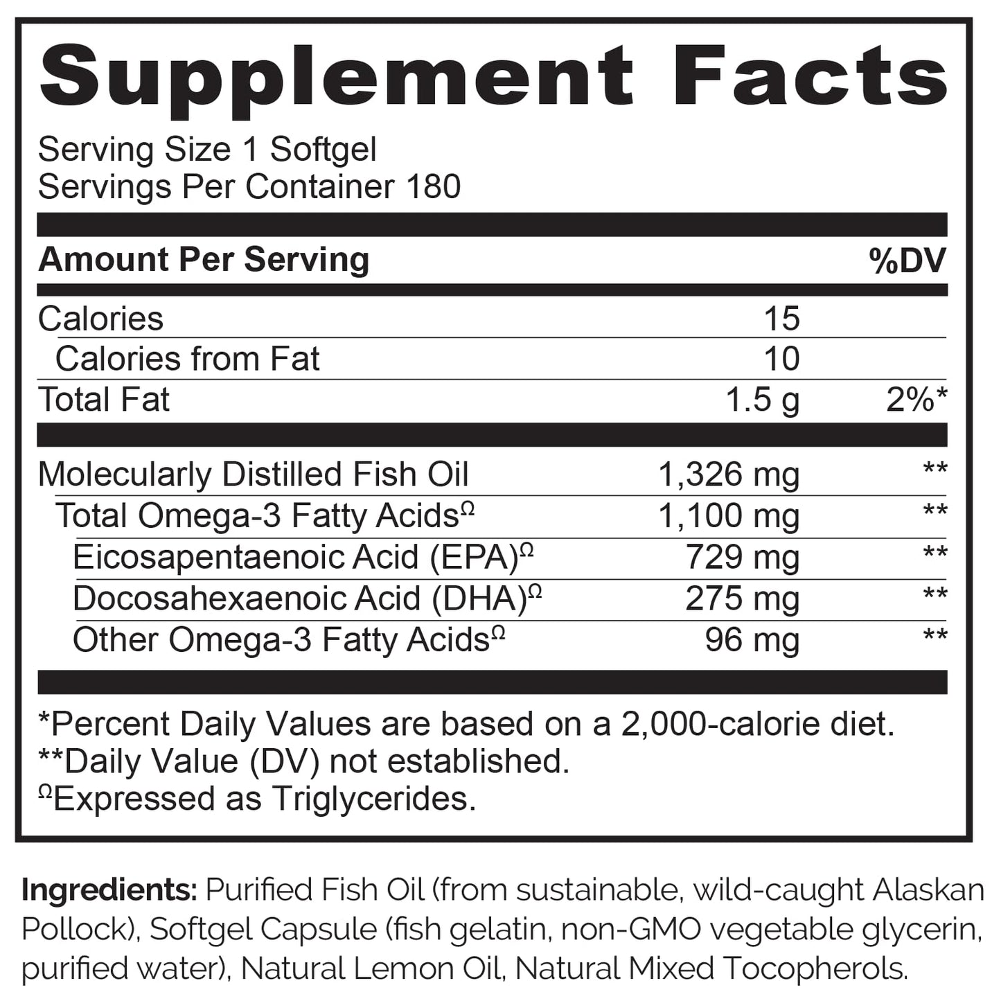 NATURELO Burpless Omega 3 Fish Oil Supplement - 1100mg Triglyceride Omega-3, EPA + DHA, Liquid Fish Oil for Heart, Eye, Brain, Joint Health - 120 Softgels, 4 Months Supply