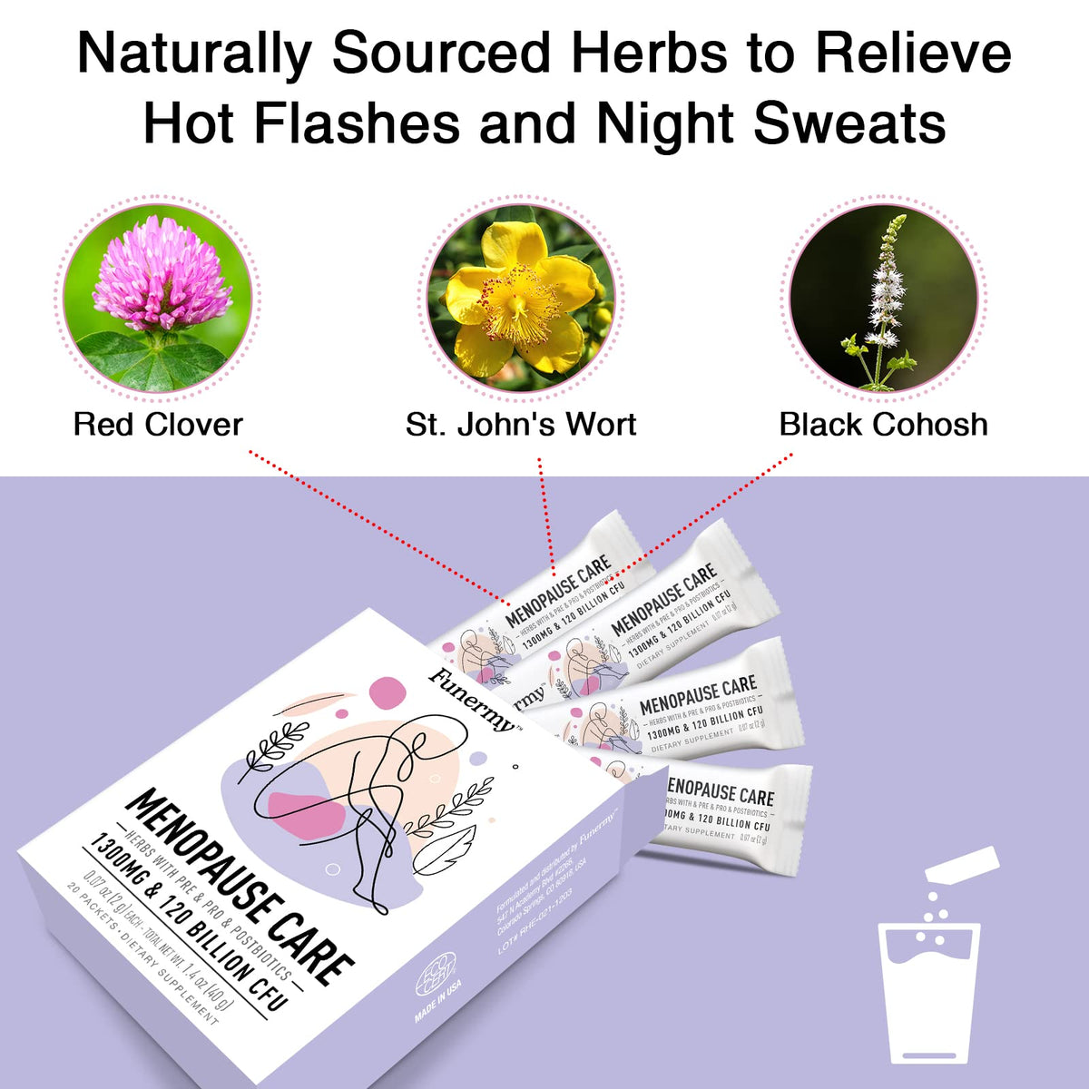 Funermy Postnatal Probiotics Lactation Supplements and Menopause Probiotics for Women