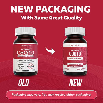 SoActive CoQ10® 250 mg: CoQ10 Phytosome with up to 9X Higher Absorption - Proven Cellular Delivery - Supports Cellular Energy Production (60 Capsules)