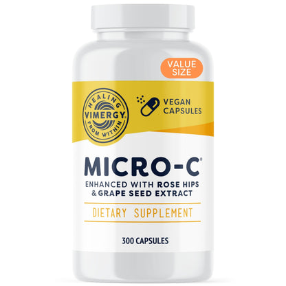 Vimergy Micro-C® Vitamin C Capsules – 500mg per Capsule, Supports Immune Health*, Promotes Collagen Production, Supports Healthy Bones*, Kosher, Vegan & Gluten-Free (90 Capsules)