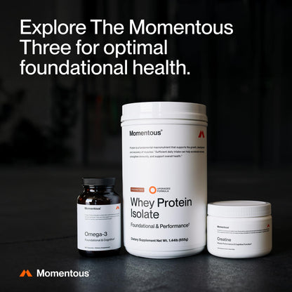 Momentous Creatine Monohydrate Powder - Creatine Powder - Supports Strength, Lean Muscle, & Recovery for Men & Women - NSF Certified for Sport - 5 g per Serving - 90 Servings