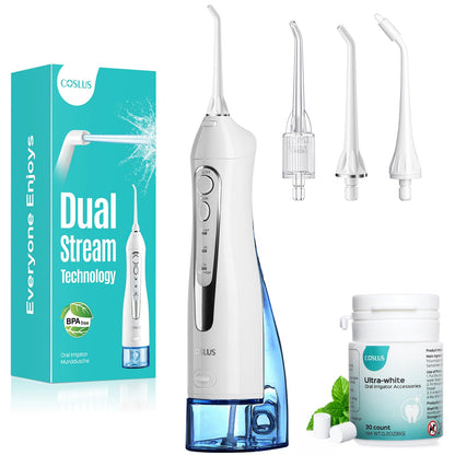 COSLUS ADA Accepted C20 Water Dental Flosser Pick, Professional Set Black