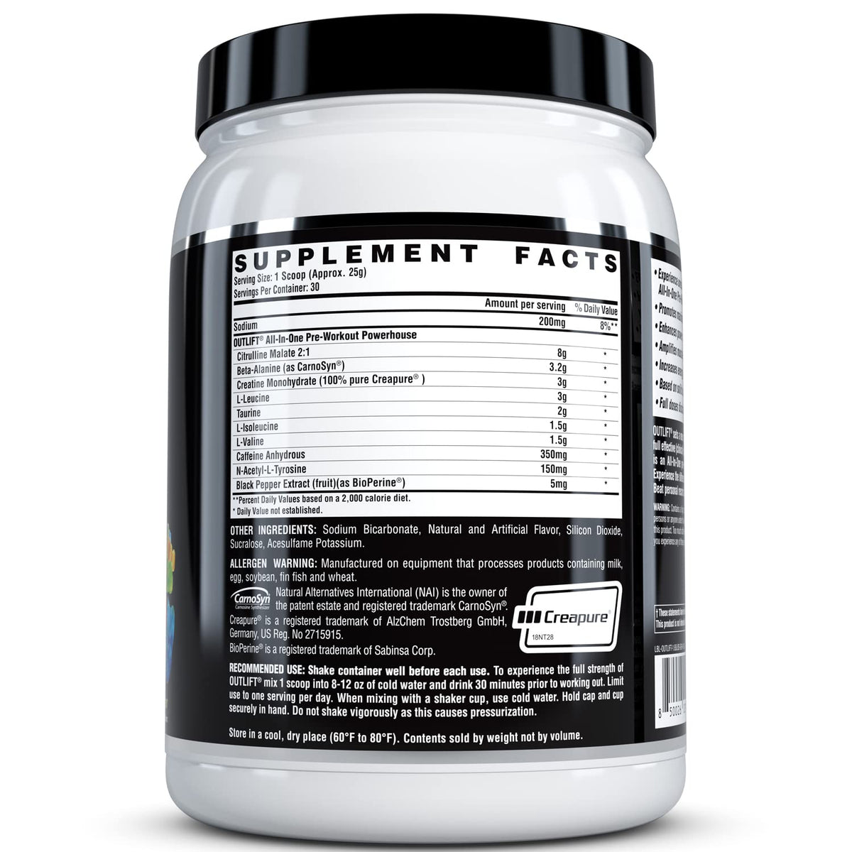 Nutrex Outlift Clinically Dosed Pre Workout Powder with Creatine, 8G Citrulline, BCAA