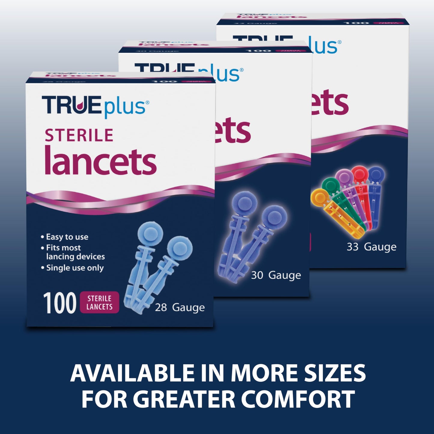 TRUEplus Single-Use Sterile Lancets Bundle, 28G, 300 Pack | Blood Lancets (Sterile, 28G, 4 cm total length) and TRUEplus Log Book, Supplies for Blood Glucose Testing at Home
