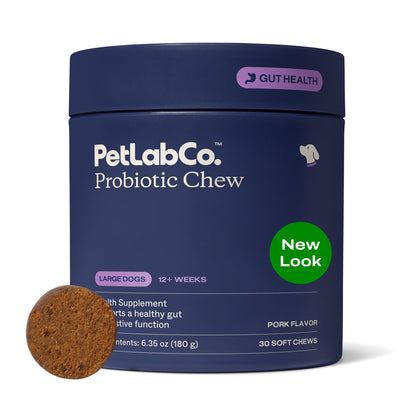 PetLab Co. Probiotic Chews for Dogs, Tailored, Small | Size-specific 8-strain probiotic blend with prebiotics to support digestive health, skin and seasonal allergy support