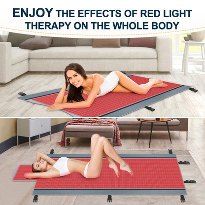 Red Light Therapy for Body - Full Body Red Light Therapy Mat, 71.0x33.31in, 2570Pcs 660nm & 850nm