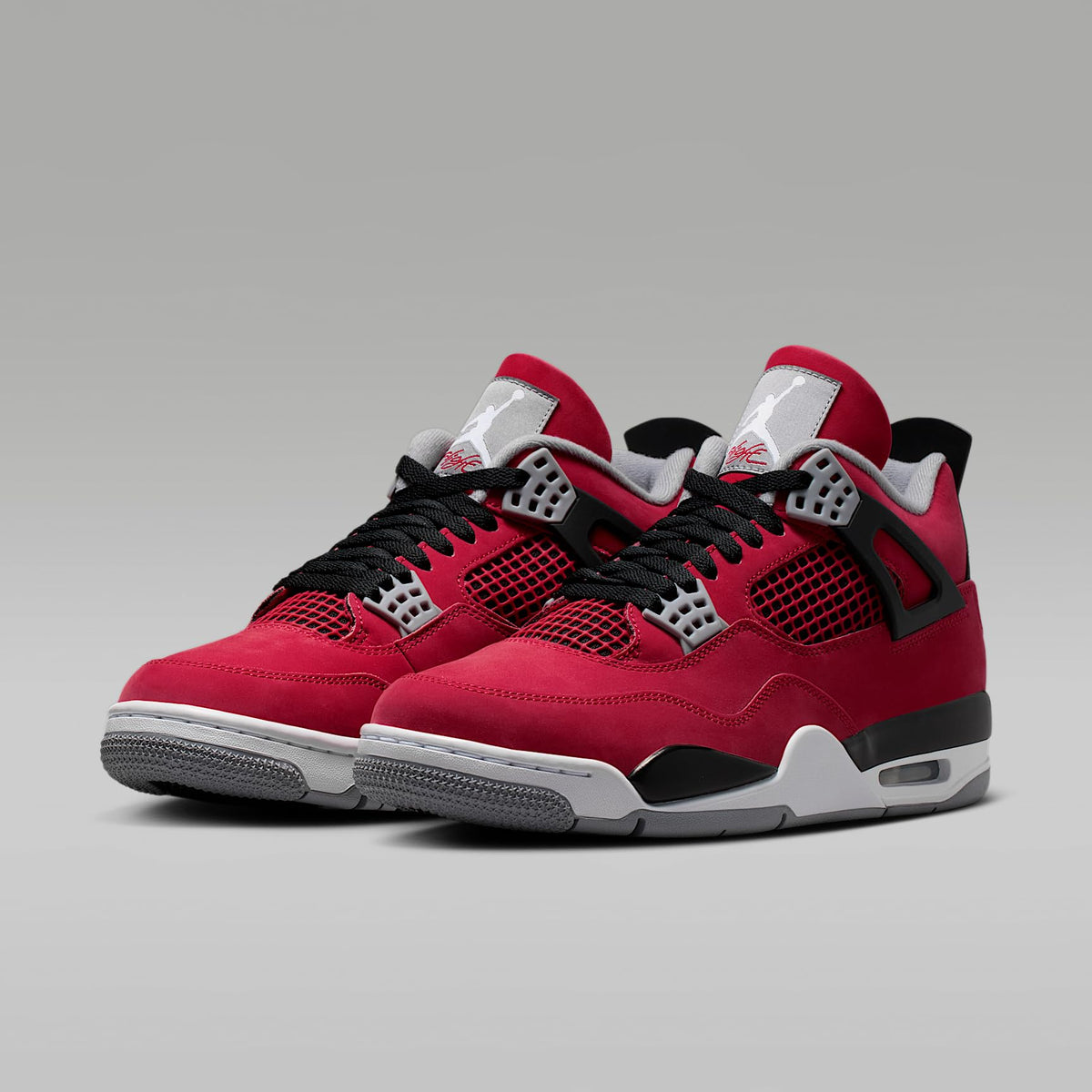 Air Jordan 4 Retro Men's Shoes (Fire Red/Black/Cement Gray/White) Size 7