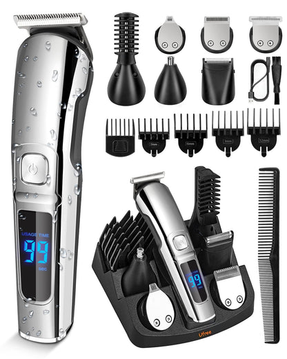 Ufree Beard Trimmer for Men, Waterproof Electric Razor Hair Trimmer, Cordless Hair 