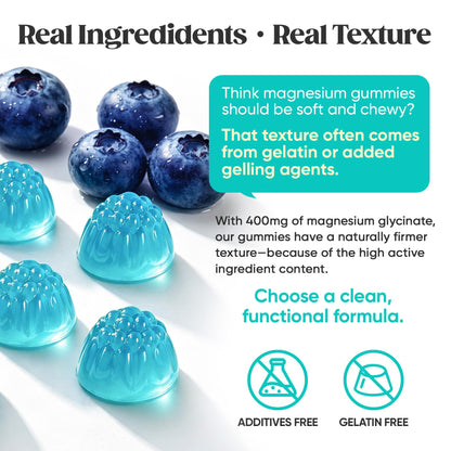 60 Day Supply Magnesium Glycinate 400mg Gummies Sugar Free High Absorption | With Ashwagandha, L-Theanine, CoQ10, Vitamin D3 & B6, Adults & Kids, Stress Relief, Sleep & Calm, Vegan, Gluten Free