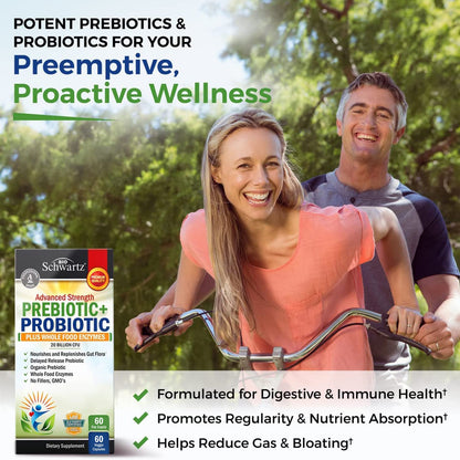 Prebiotics and Probiotic with Whole Food Enzymes for Adults Women & Men