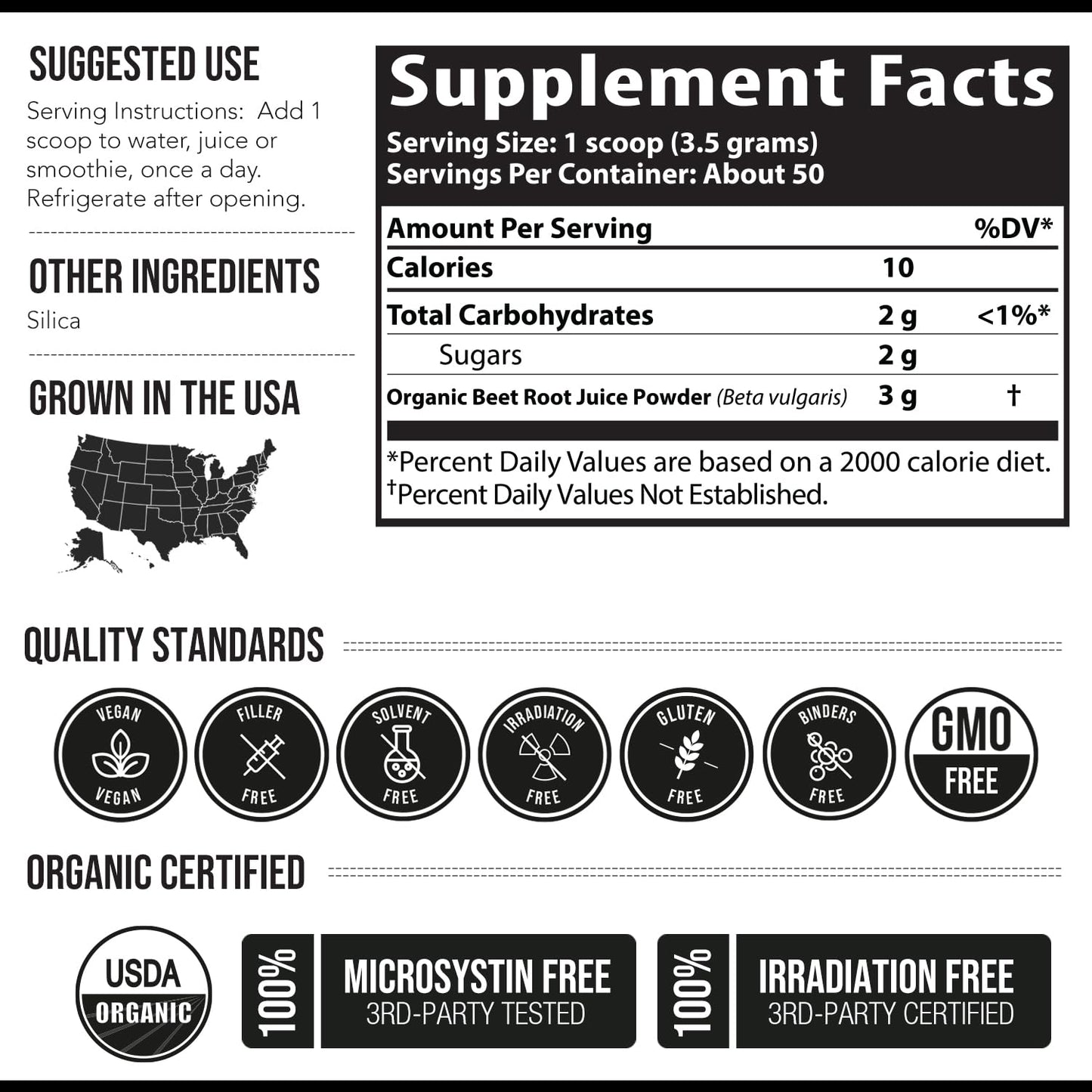 BioBeet® Max Strength Beet Root Juice Powder – 20:1 Concentrate, Each Serving Derived from 60,000 mg Organic Beetroot - Cold-Pressed, USA Grown – Nitric Oxide, Circulation Support – 50 Servings