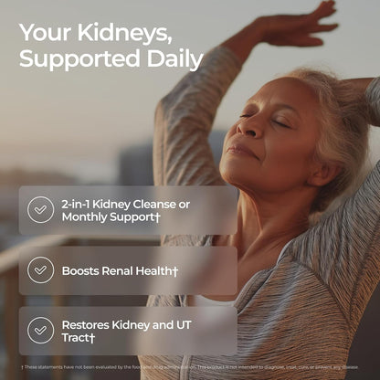 Livingood Daily Kidney Cleanse & Urinary Tract Support Supplement for Women & Men, 14-Day Detox or 28-Day Wellness Routine with Cranberry, Nettle Leaf, Astragalus & Cinnamon, Gluten Free, 56 Capsules