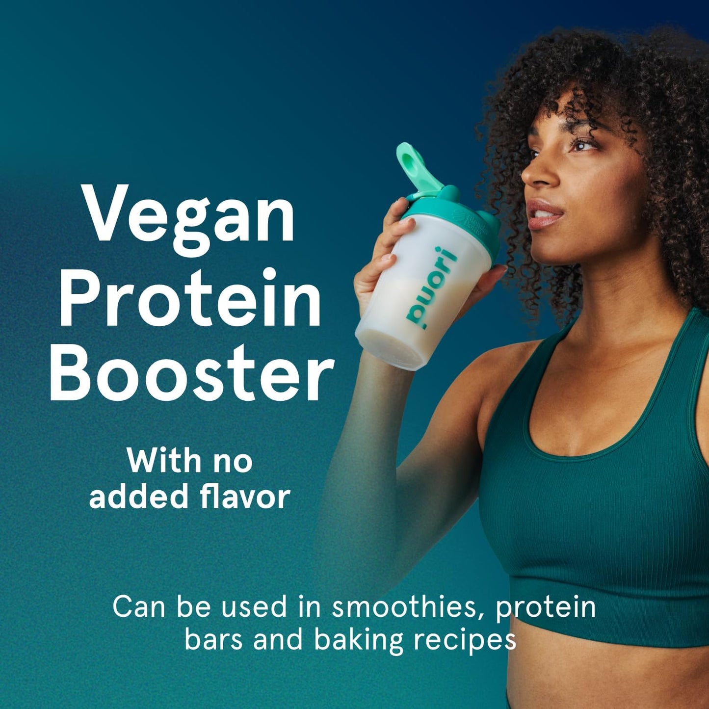 Puori Vegan Protein Powder, Unflavored - Plant-Based Protein Powder with Pea Protein, Algae Calcium - Workout Supplement for Sustained Energy, Bone Health, Muscle Recovery & Growth - 25 Servings