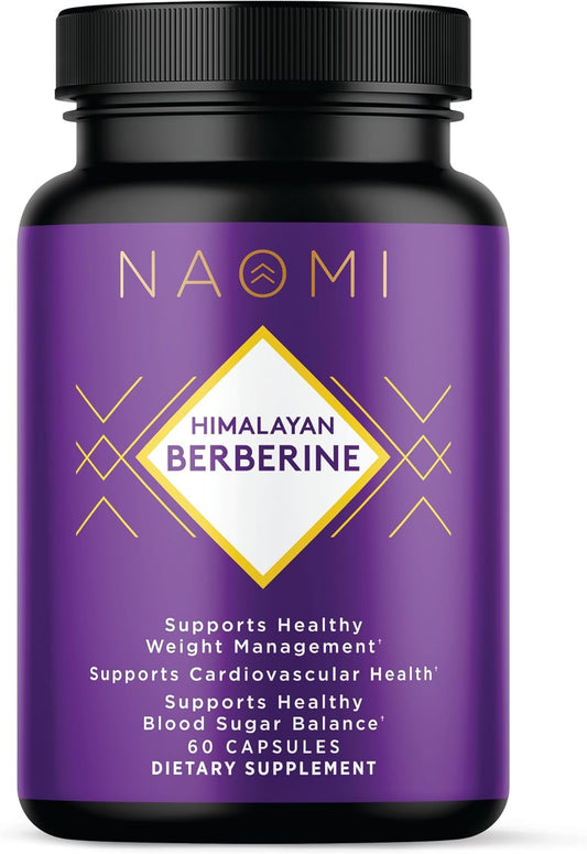 NAOMI Himalayan Berberine 500mg - Supports Healthy Metabolic Function & Balanced Lipid Profile - Patented HIMABERB®, 97% Pure Berberine HCl, Supports Healthy Energy, 60 Capsules, 1-Month Supply