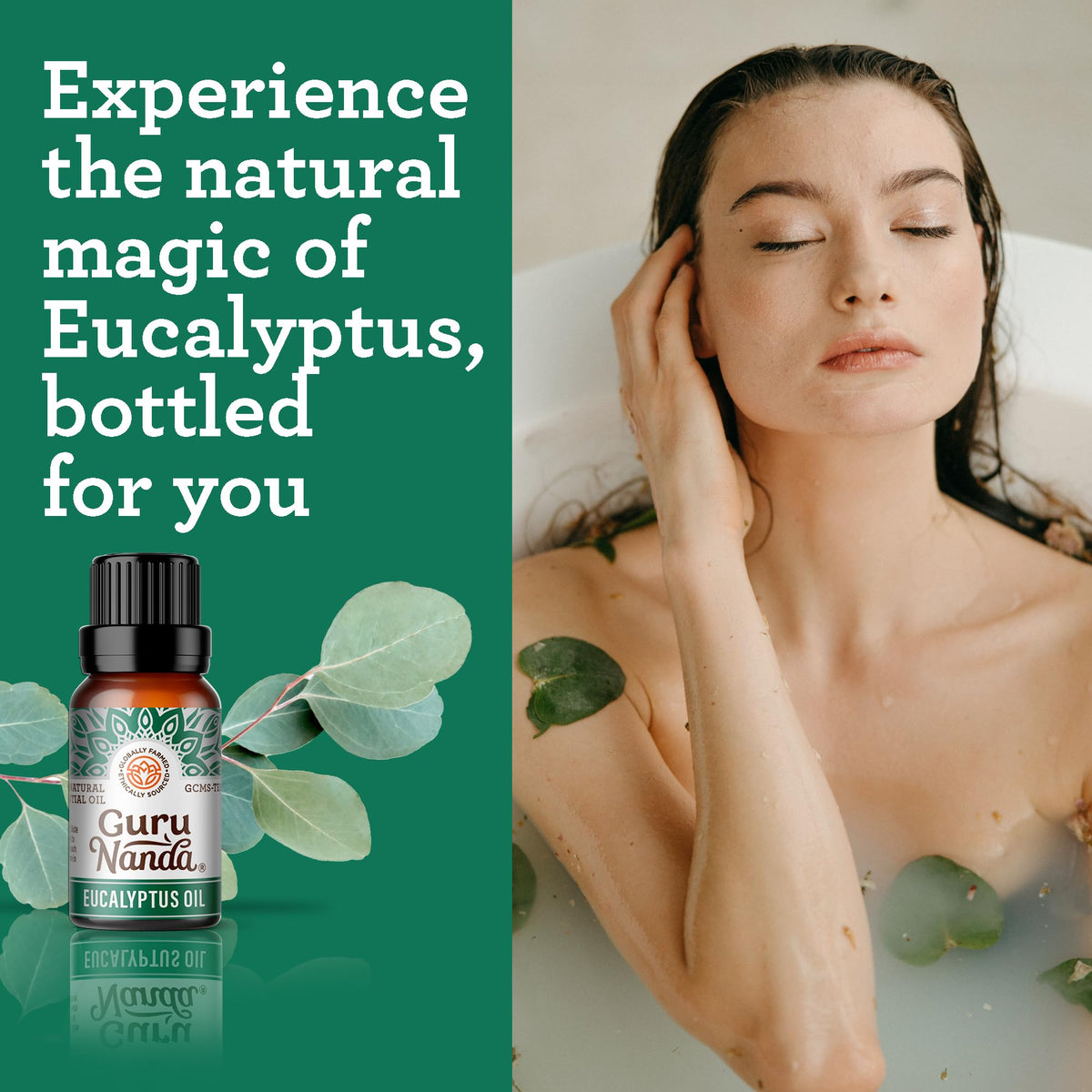 GuruNanda Eucalyptus Essential Oil (3x1 Fl Oz) - 100% Pure & Undiluted Aromatherapy Oil
