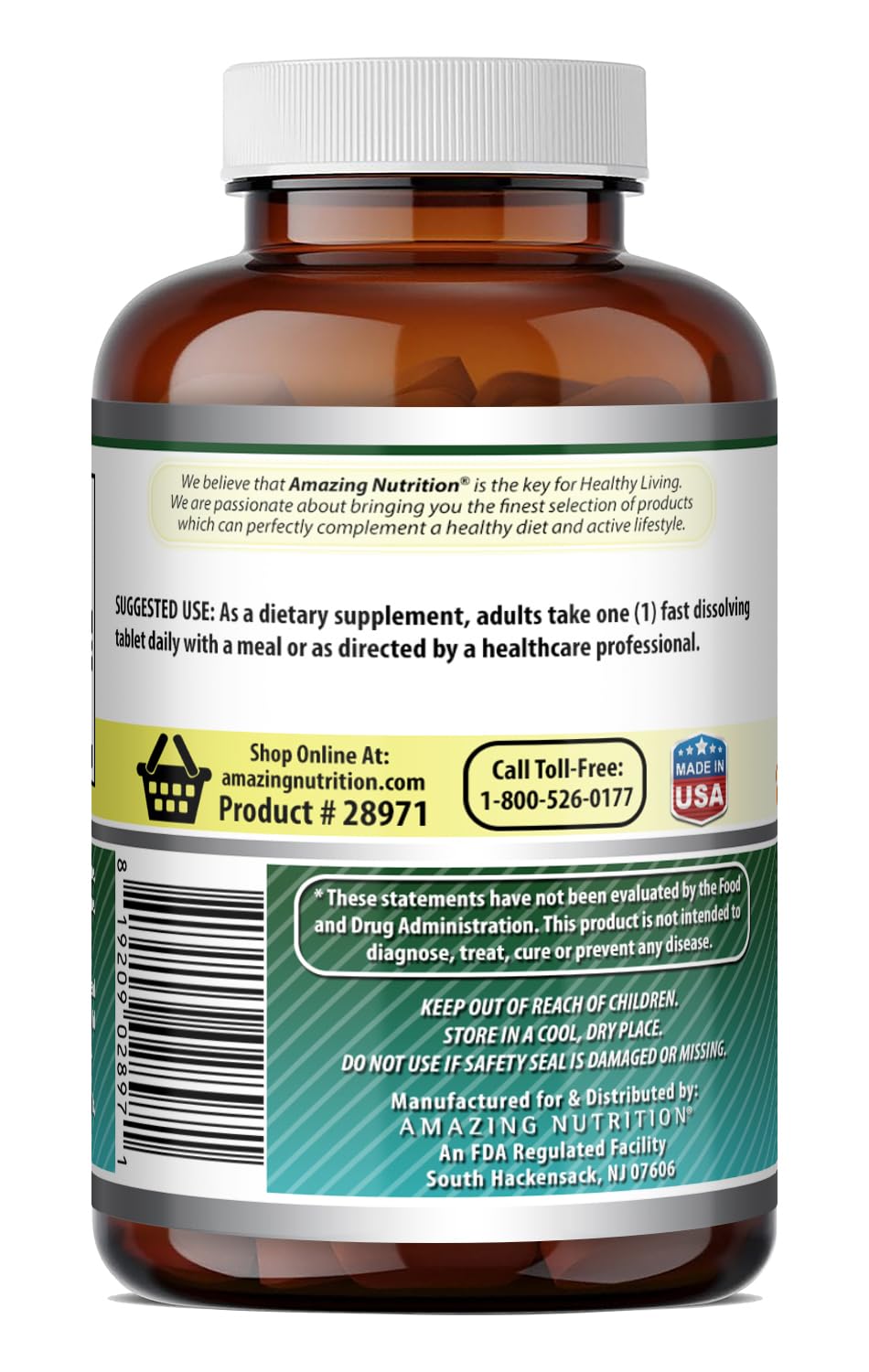 Amazing Formulas Biotin 10,000 mcg | Fast Dissolve Tablets | Non-GMO | Gluten Free Supplement | Made in USA (Strawberry, 60 Count)