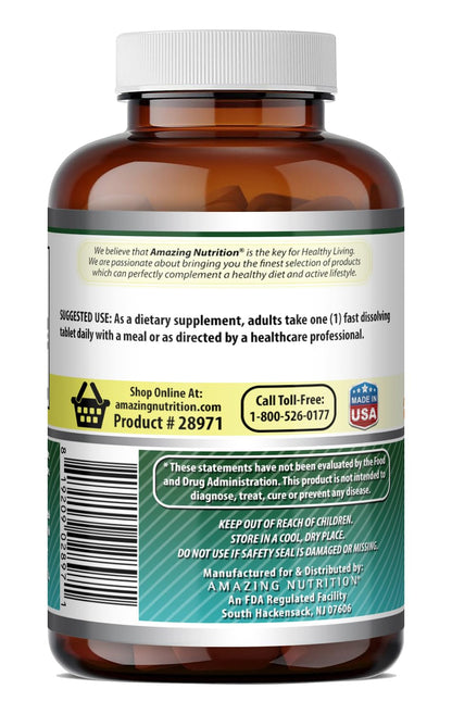 Amazing Formulas Biotin 10,000 mcg | Fast Dissolve Tablets | Non-GMO | Gluten Free Supplement | Made in USA (Strawberry, 60 Count)