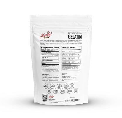 Hearthy Foods Beef Gelatin Powder Unflavored Gelatin Powder for Women and Men | Keto and Paleo Friendly Pure Protein Type 1 & 3, Grass-Fed Halal Certified, Non-GMO, Kosher Gelatin | 16 oz. 454g
