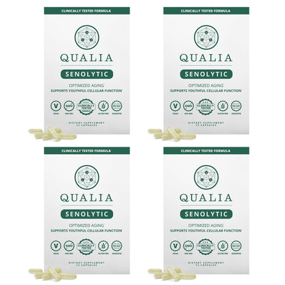 QUALIA LIFE SCIENCES Senolytic Supplement, Fisetin, Quercetin, Piperlongumin & More, Aging Supplement - Supports Optimal Cell Repair & Rejuvenation, Naturally Eliminate Zombie Cells, 1 Month Supply