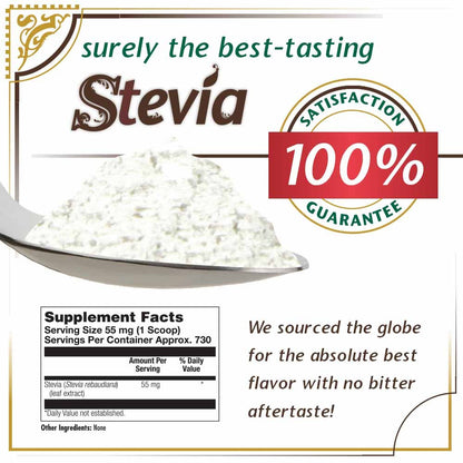 KAL Sure Stevia Extract Powder, Low Carb, Plant Based Stevia Sweetener, Great Taste, Zero Calories, Zero Sugar, Low Glycemic & Perfect for a Keto Diet, 60-Day Guarantee, Approx. 1820 Servings, 3.5oz