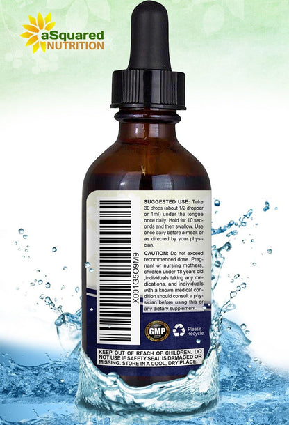 aSquared Nutrition Vitamin B12 Sublingual Liquid Drops - 5000 MCG Supplement with Methylcobalamin (Methyl B-12) - Max Absorption B 12 to Increase Energy - Vegan Friendly - 2 fl oz