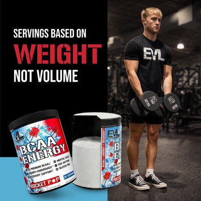 Evlution EVL BCAAs Amino Acids Powder - BCAA Energy Pre Workout Powder for Muscle Recovery Lean Growth and Endurance - Rehydrating Post Workout Recovery Drink with Natural Caffeine - Pink Lemonade