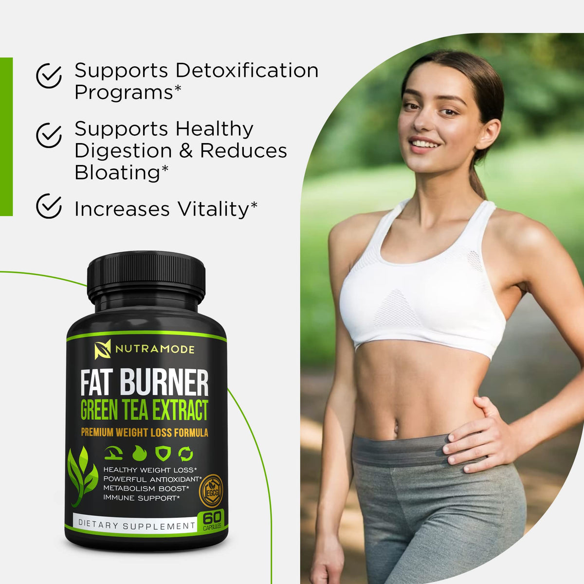 Premium Green Tea Extract Fat Burner Supplement EGCG-Natural Appetite Suppressant