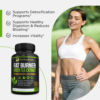 Premium Green Tea Extract Fat Burner Supplement with EGCG-Natural Appetite Suppressant