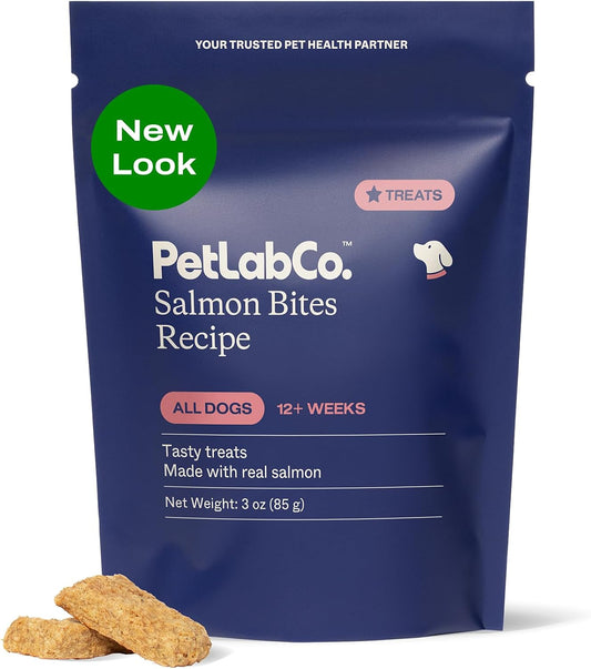 PetLab Co. Salmon Bites Dog Treats, Freeze-Dried, 3 Ounce | Single-ingredient, wild-caught salmon to support skin, coat and joint health in a grain-free reward