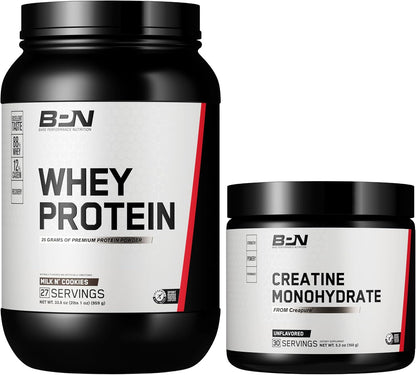 BARE PERFORMANCE NUTRITION BPN Whey Milk N' Cookies Protein + Creatine Bundle