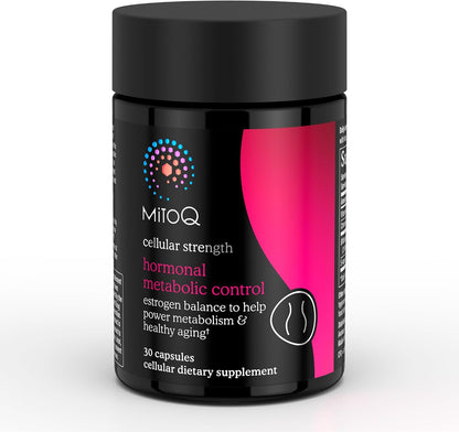 MitoQ Hormonal Metabolic Control – S-Equol, B. Breve Probiotic & Chromium Supplement for Women, Supporting Healthy Estrogen Signaling & Metabolic Function, 30 Capsules