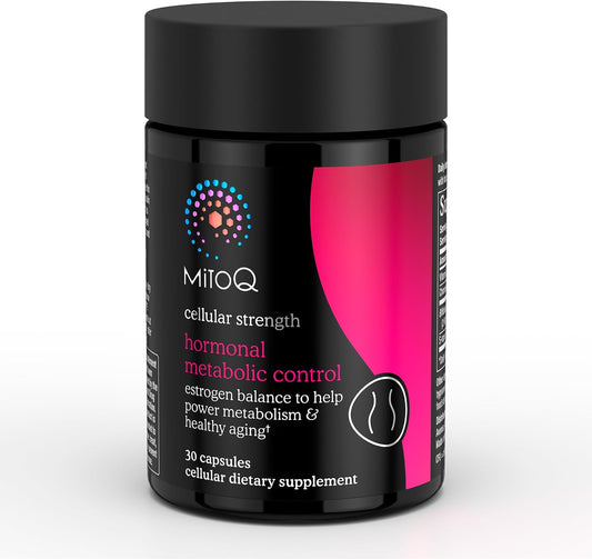 MitoQ Hormonal Metabolic Control – S-Equol, B. Breve Probiotic & Chromium Supplement for Women, Supporting Healthy Estrogen Signaling & Metabolic Function, 30 Capsules